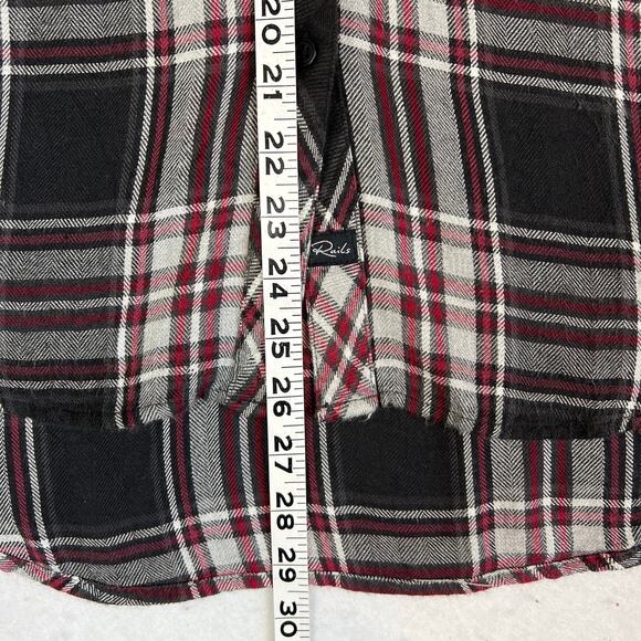 Rails Women’s Plaid Rayon Button Up Shirt Soft Flannel Feel Size M Fall Winter - Picture 5 of 10